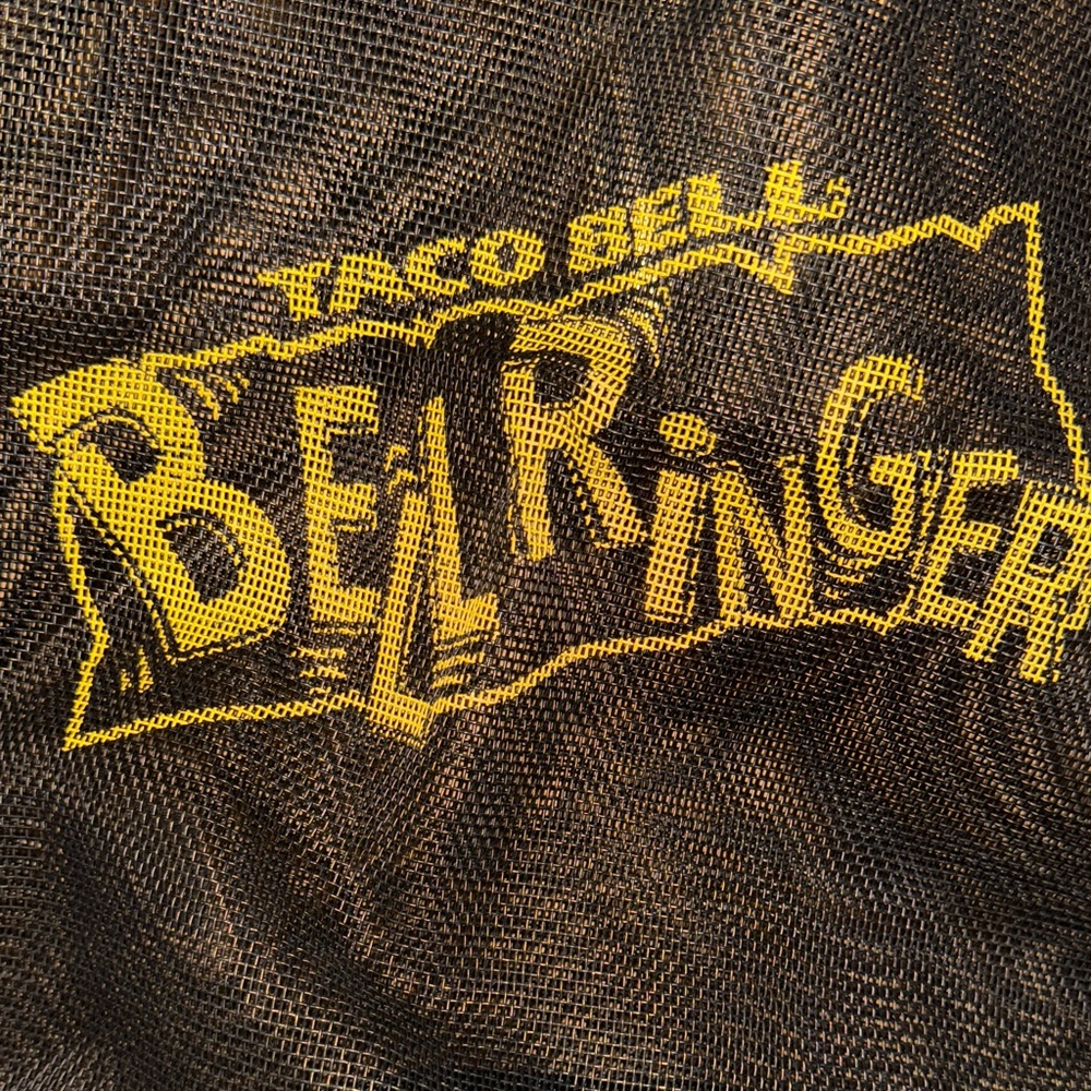 TACO BELL Bellringer Black and Yellow Mesh Bag